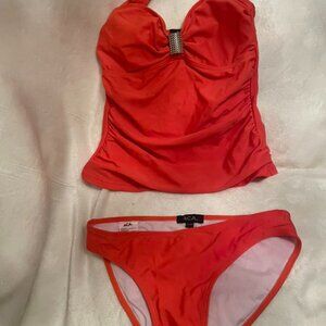 EUC ACA Orange Tankini Size XS
